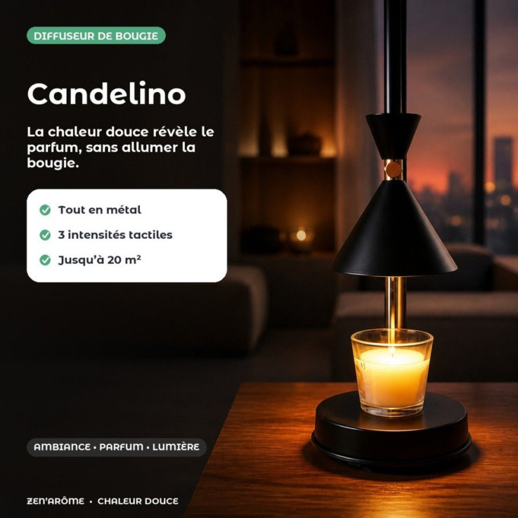Diffuseur de bougies parfumées sans flamme Candelino