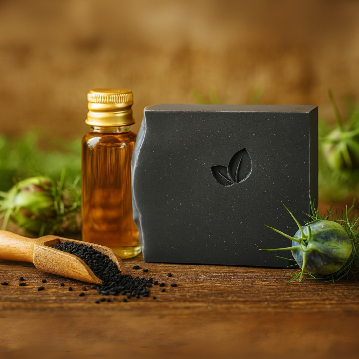Savon solide bio à l'huile de nigelle, 100 g