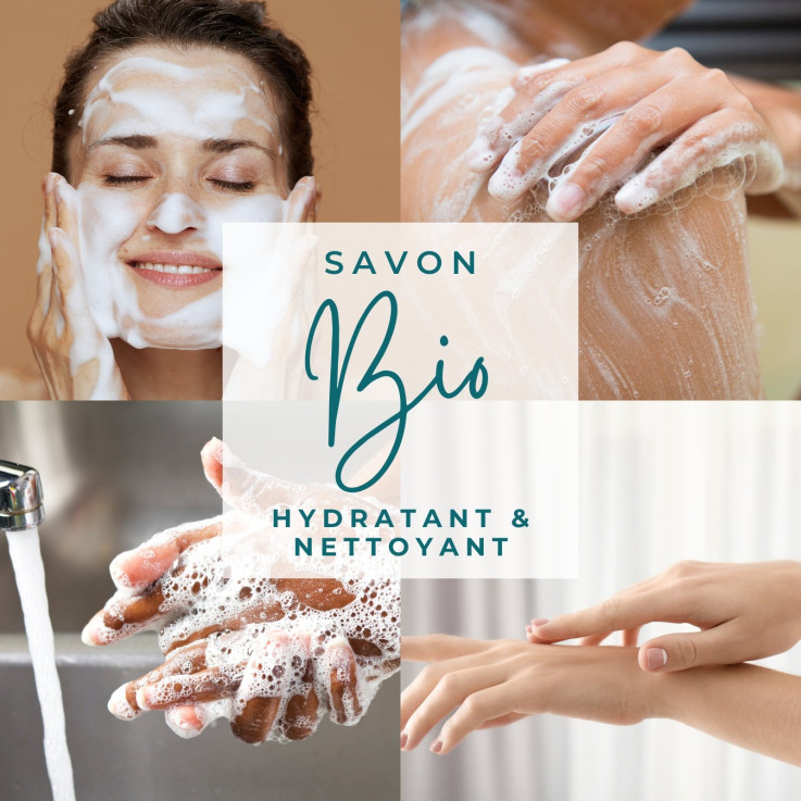 Savon solide bio 3-en-1 à l’olive et au laurier, 100 g