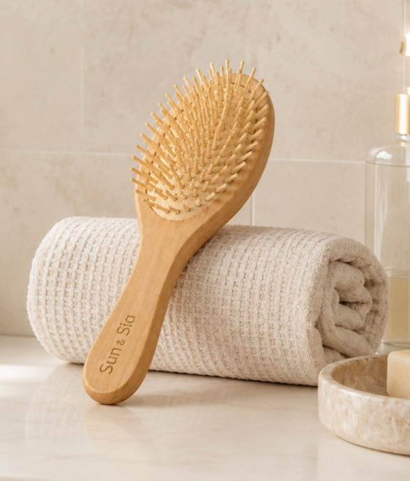 Brosse à cheveux en bois...