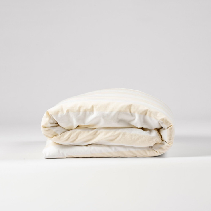 Housse de couette bébé Percale de Coton Bio Maxi-Rayure
