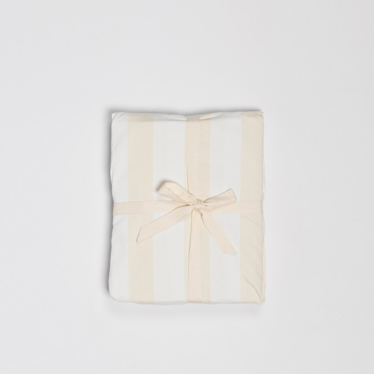 Housse de couette bébé Percale de Coton Bio Maxi-Rayure