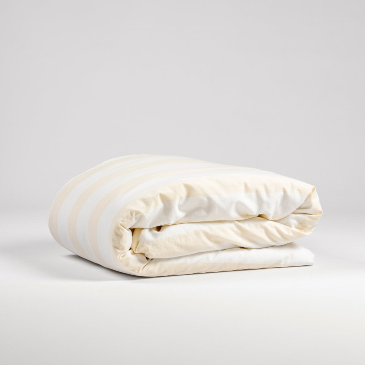 Housse de couette 1 personne Percale Coton Bio Maxi-Rayure