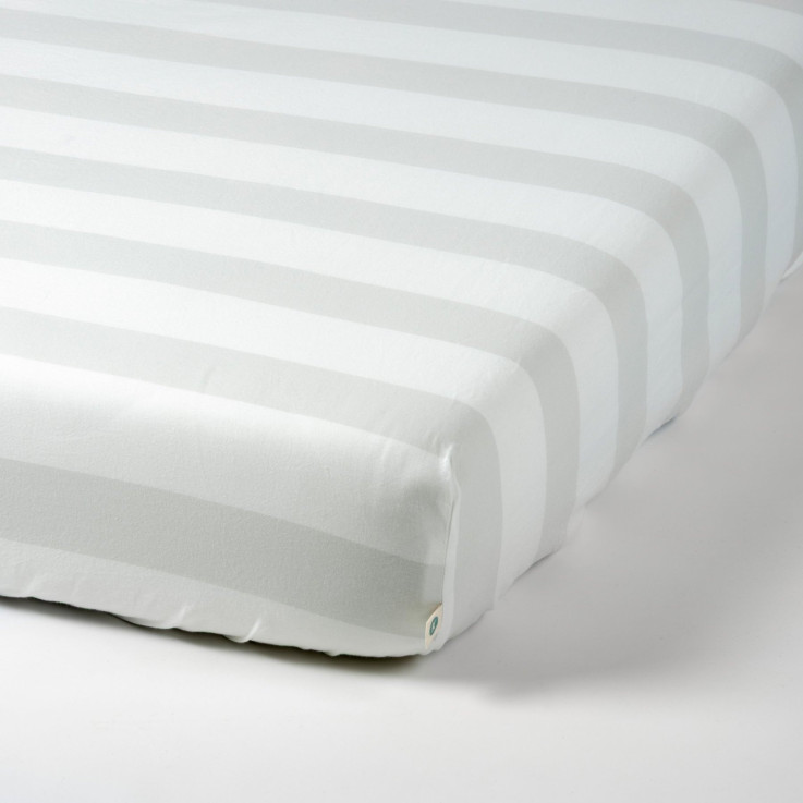 Drap housse bébé Percale Coton Bio Maxi-Rayure