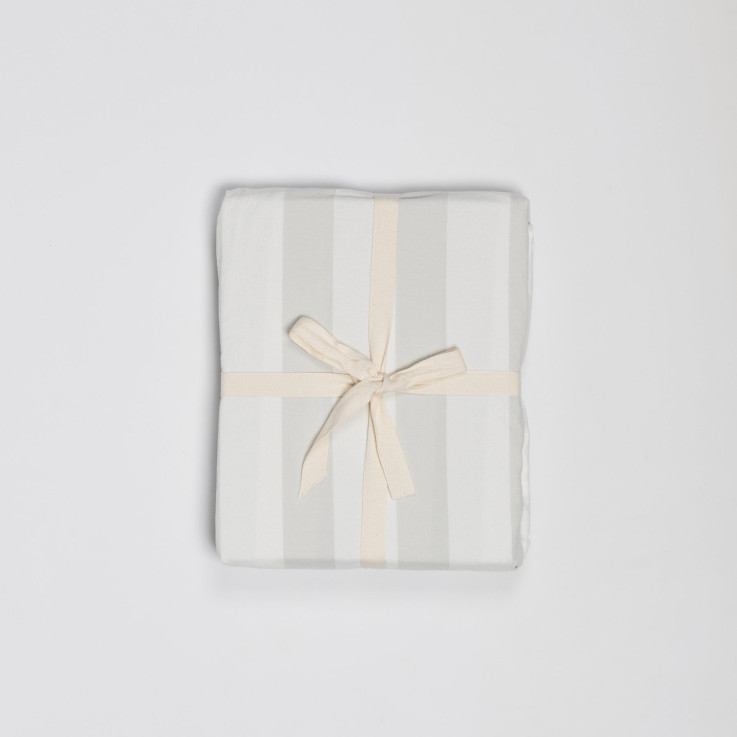 Drap housse bébé Percale Coton Bio Maxi-Rayure