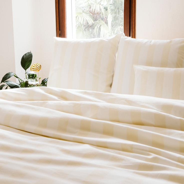 Taie d'oreiller Percale de Coton Bio Maxi-Rayure