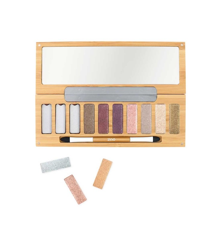 Palette Ultra Shiny - 10 Ombres à paupières - Bio & Rechargeable