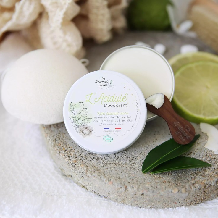 Déodorant solide L'Acidulé Bio avec spatule (45 gr)