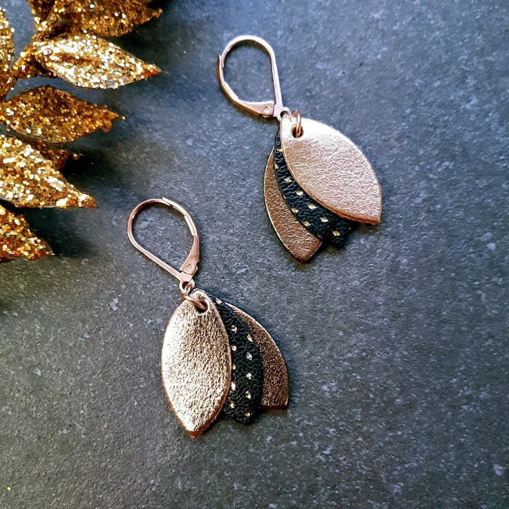 Boucles d'oreilles courtes CHOUCHOUS Olive