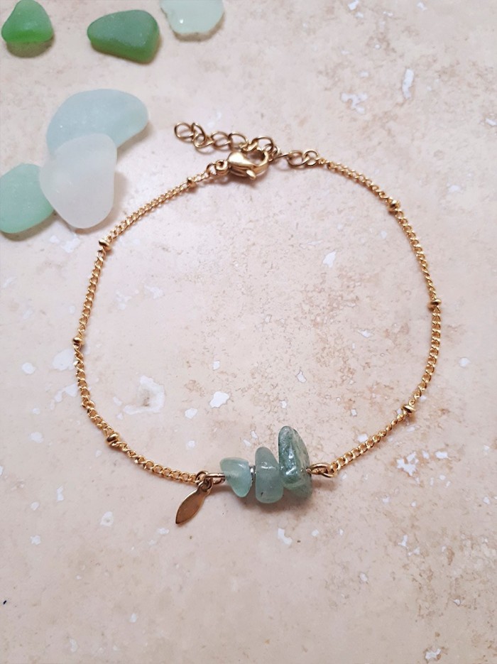 Bracelet CHAKRAS pierres Aventurine