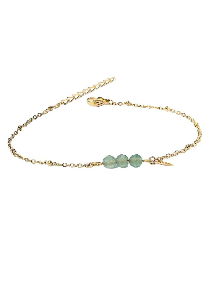 Bracelet POINTS pierres Aventurine