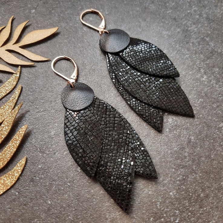 Boucles d'oreilles CELESTE Noir