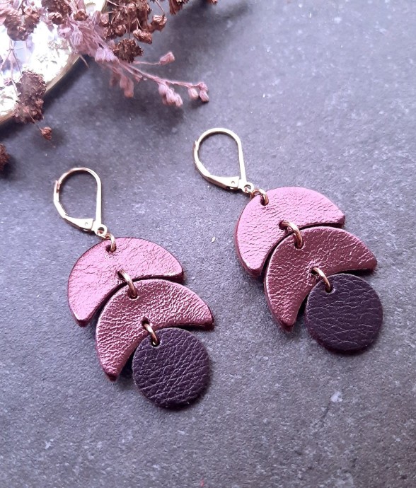 Boucles d'oreilles en cuir...