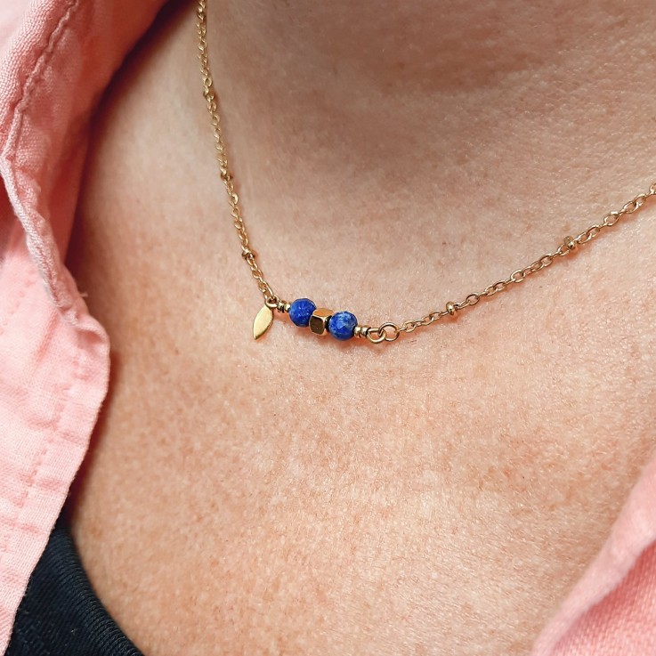 Collier COMETE Lapis lazuli