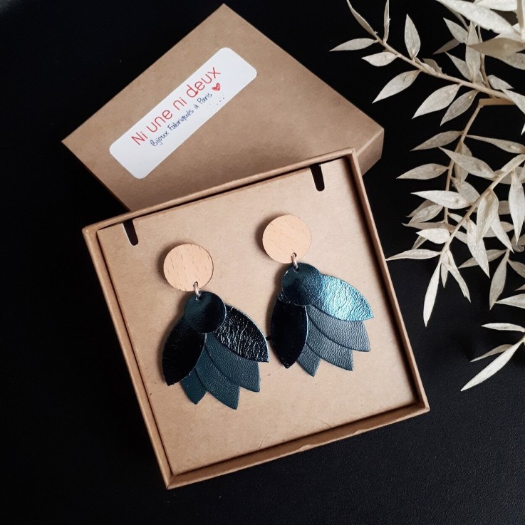 Boucles oversize MANDALA Rouge