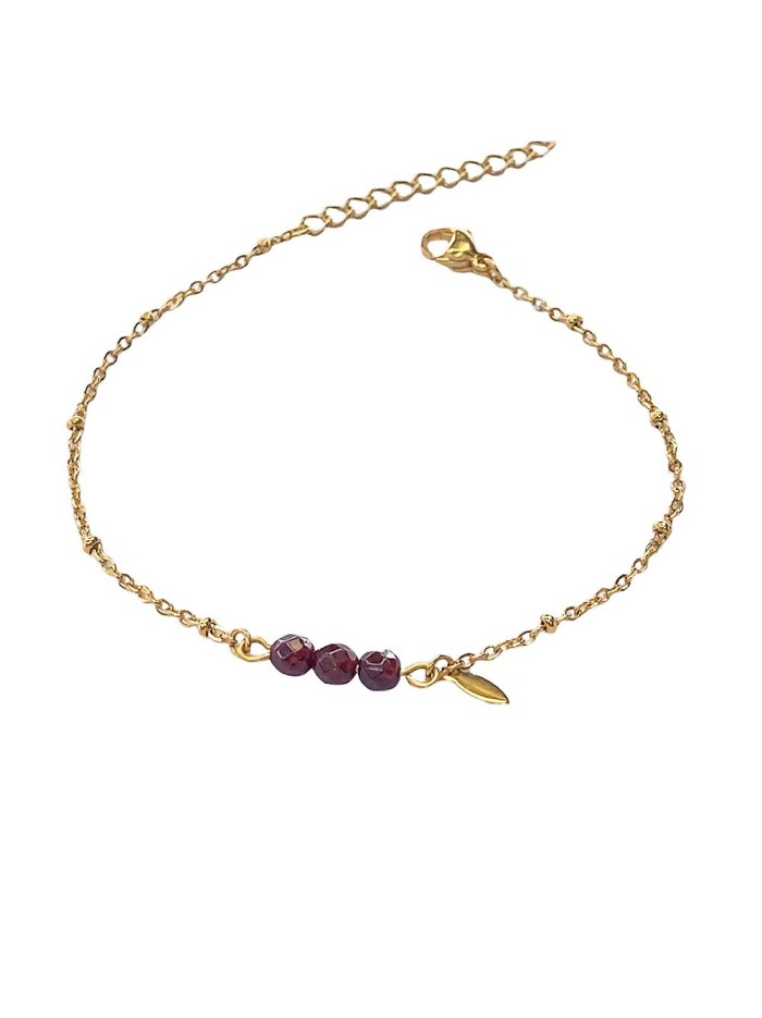 Bracelet POINTS Grenat