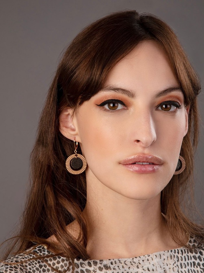 Boucles d'oreilles BULLE en bois Olive