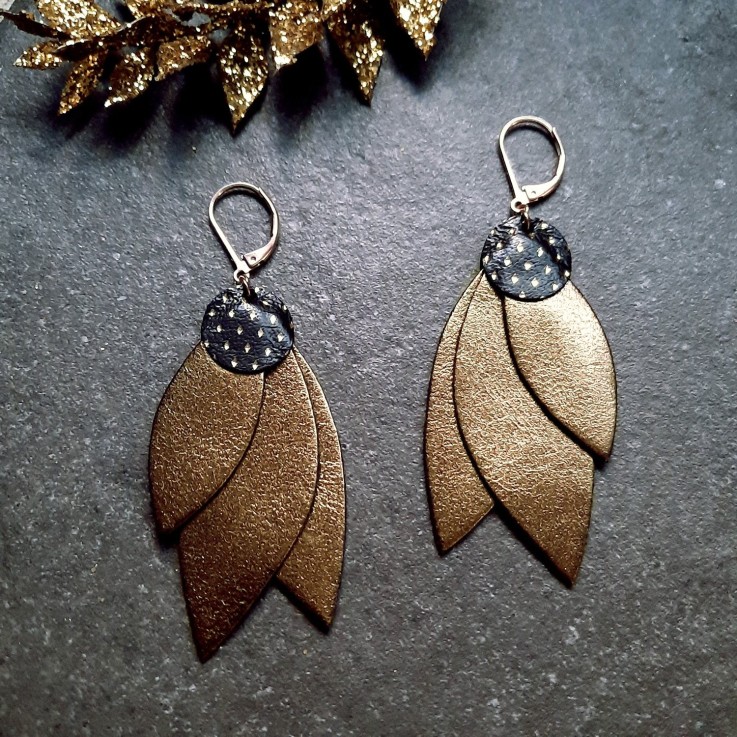 Boucles d'oreilles CELESTE Olive