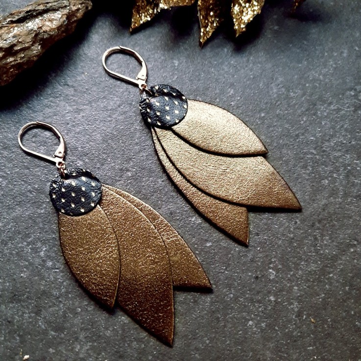Boucles d'oreilles CELESTE Olive