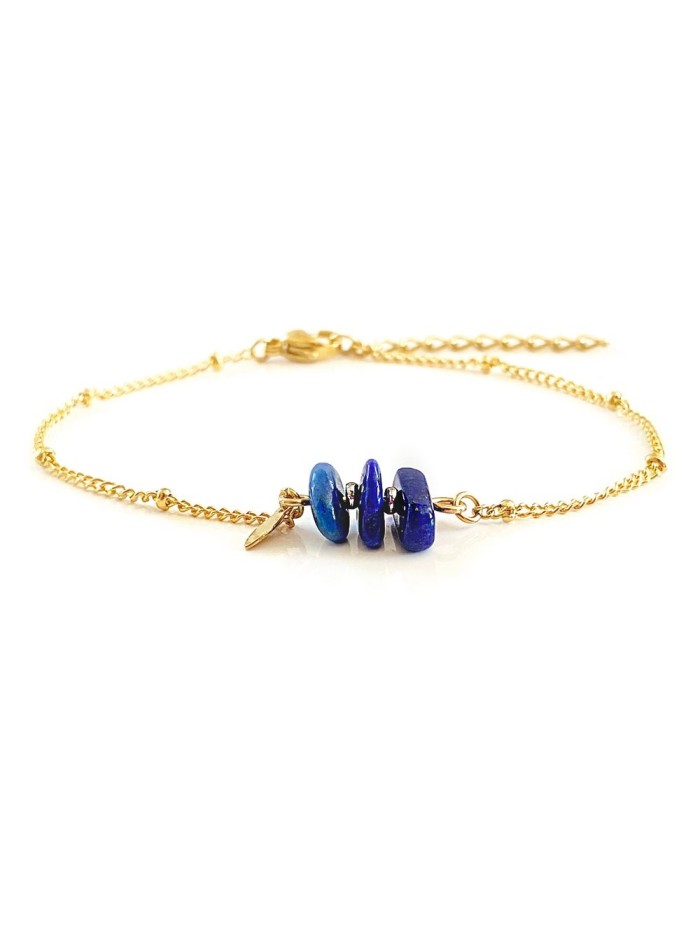Bracelet CHAKRAS pierres Lapis lazuli