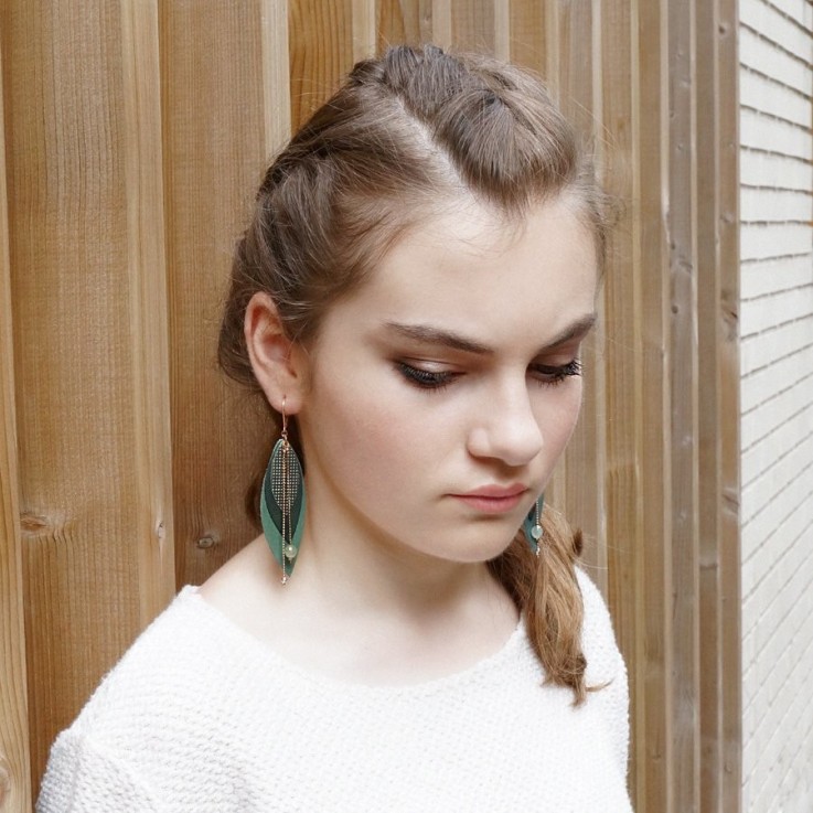 Boucles d'oreilles POP Vert de gris