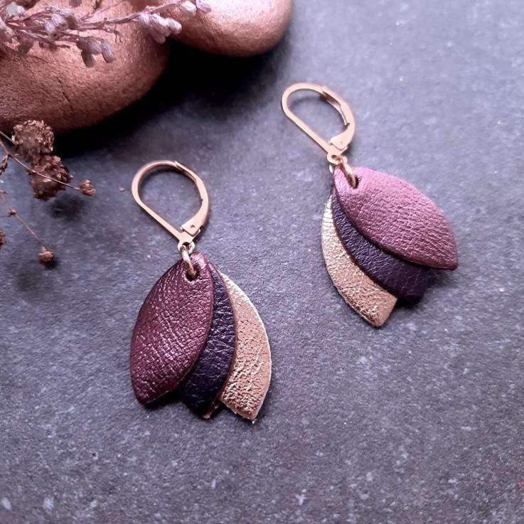 Boucles d'oreilles CHOUCHOUS Cassis