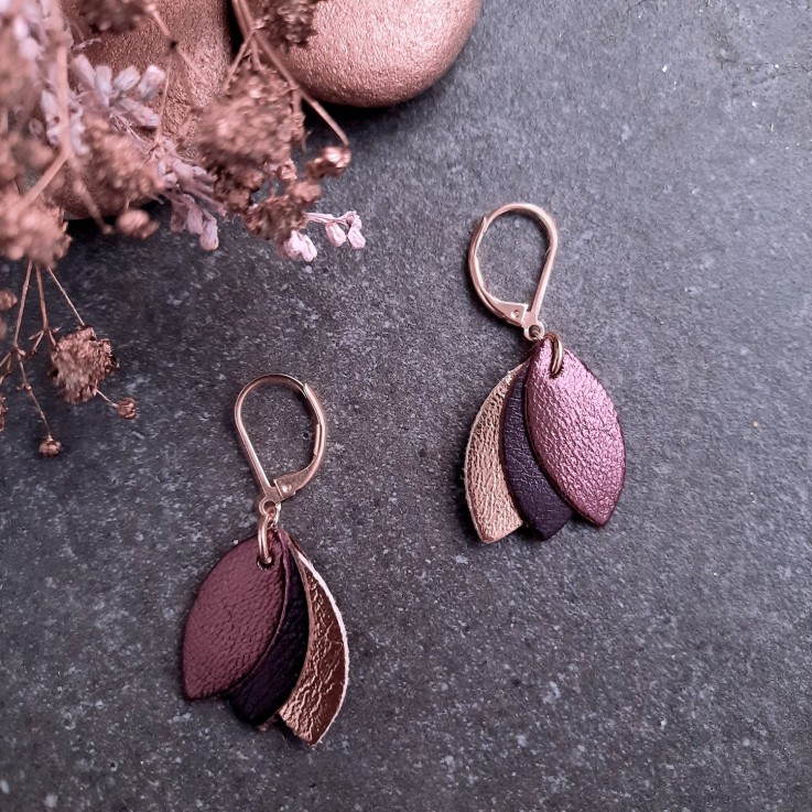 Boucles d'oreilles CHOUCHOUS Cassis