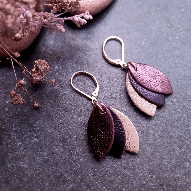Boucles d'oreilles CHOUCHOUS Cassis