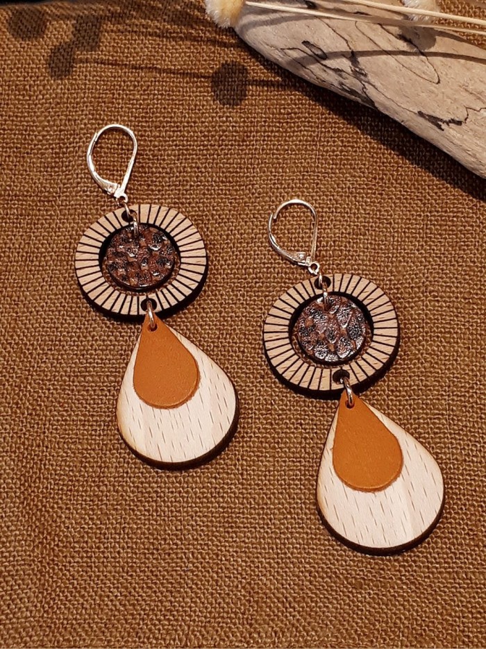 Boucles d'oreilles ETHNIQUE Caramel