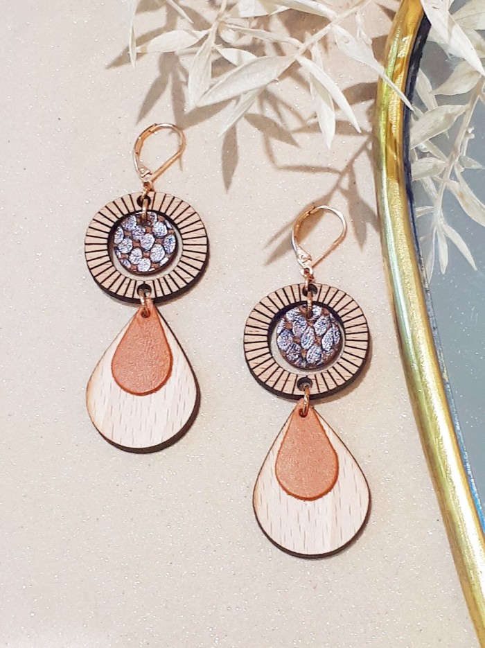 Boucles d'oreilles ETHNIQUE Caramel