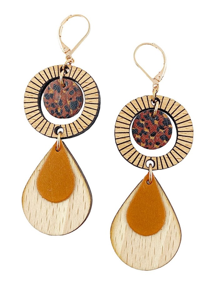 Boucles d'oreilles ETHNIQUE Caramel