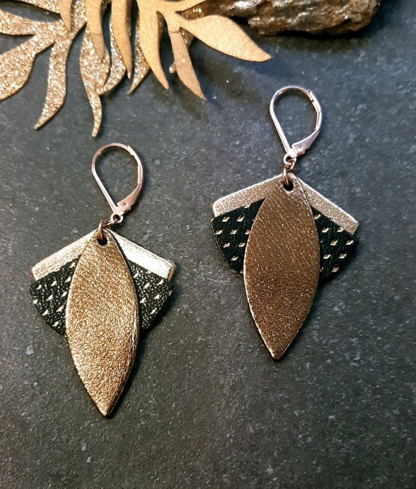 Boucles d'oreilles en cuir...