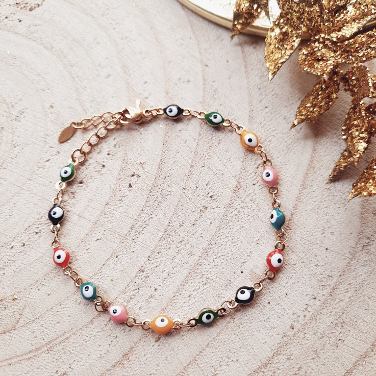 Bracelet de protection Œil multicolore
