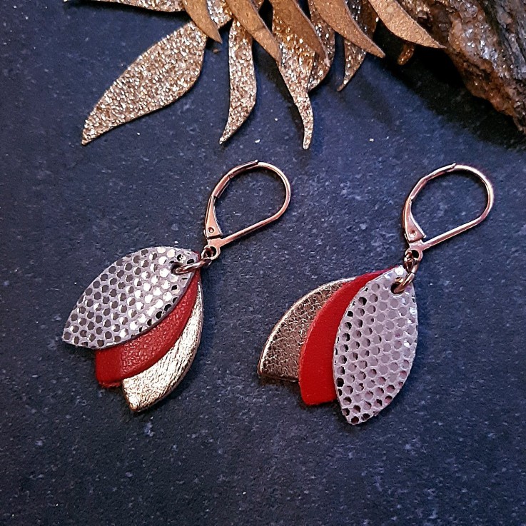 Boucles d'oreilles CHOUCHOUS Rouge