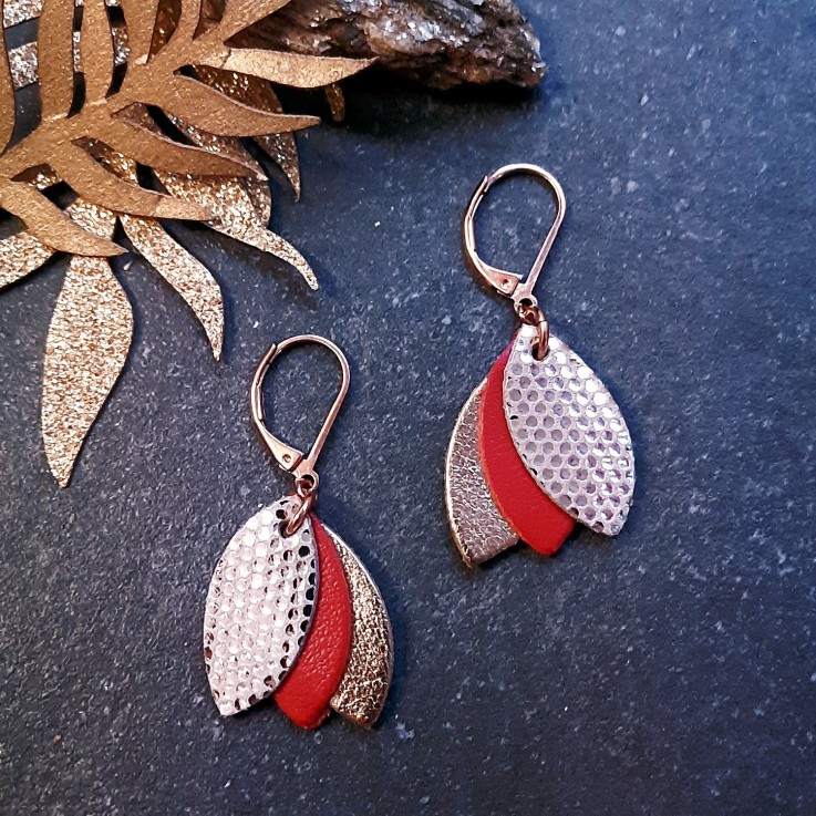 Boucles d'oreilles CHOUCHOUS Rouge