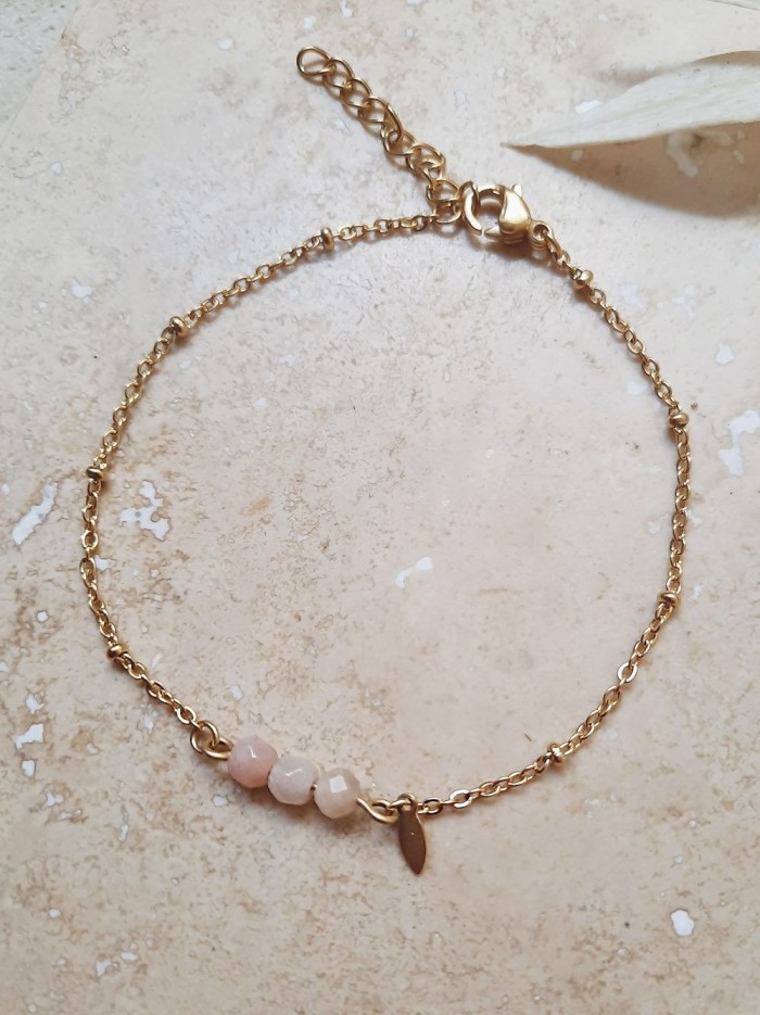 Bracelet POINTS pierres de Lune