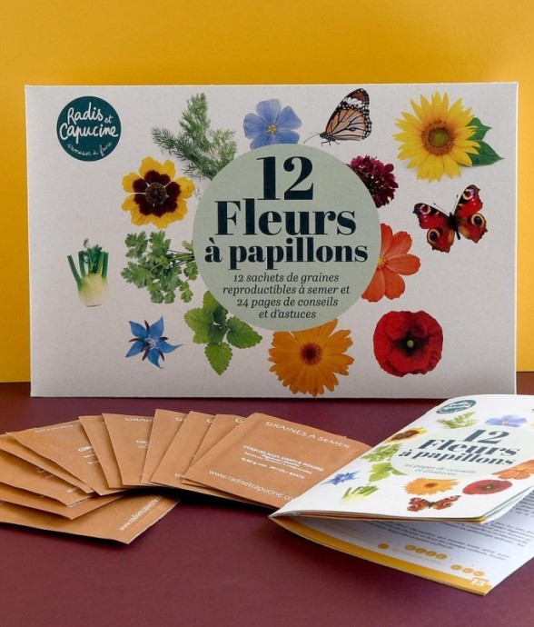 Enveloppe 12 sachets Fleurs...