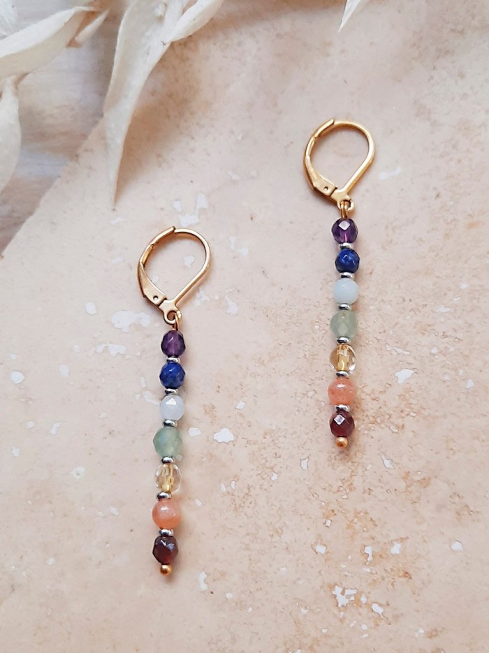 Boucles d'oreilles POINTS 7 chakras
