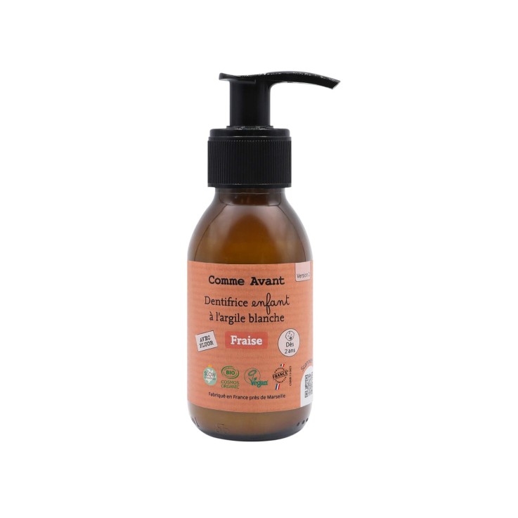 Dentifrice à l'Argile Blanche - Fraise Bio (90 ml)
