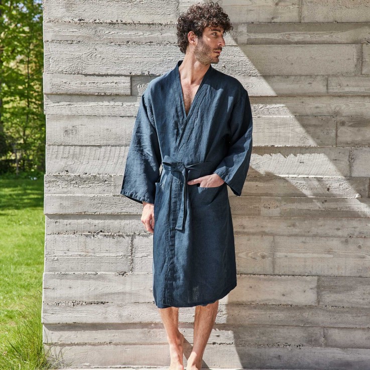 Peignoir col kimono Rêve Lin