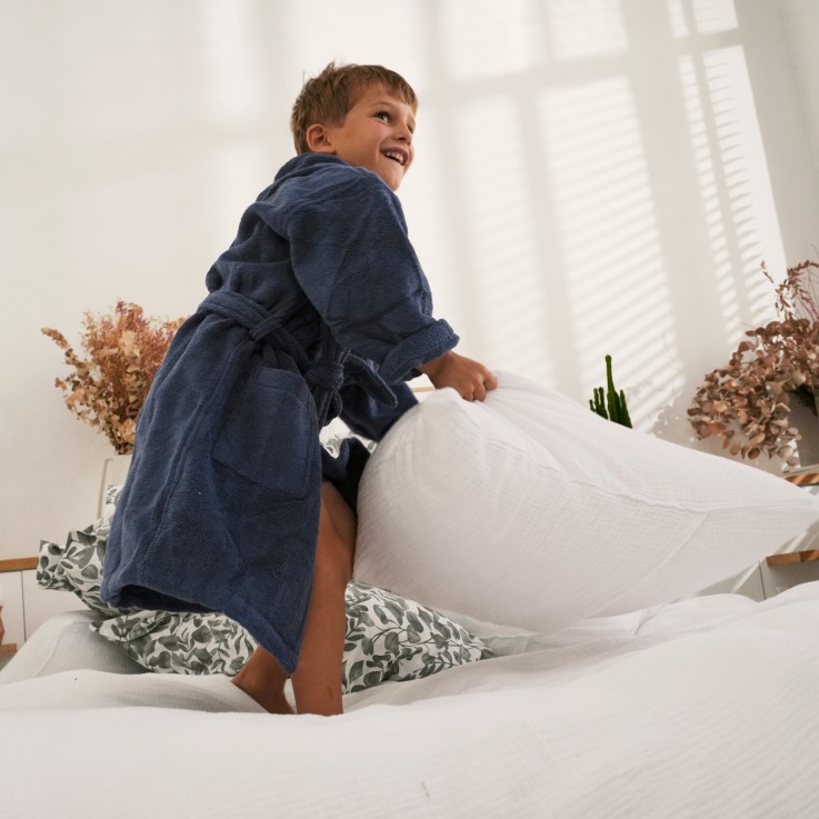 Peignoir à capuche enfant Douceur Nature Coton Bio