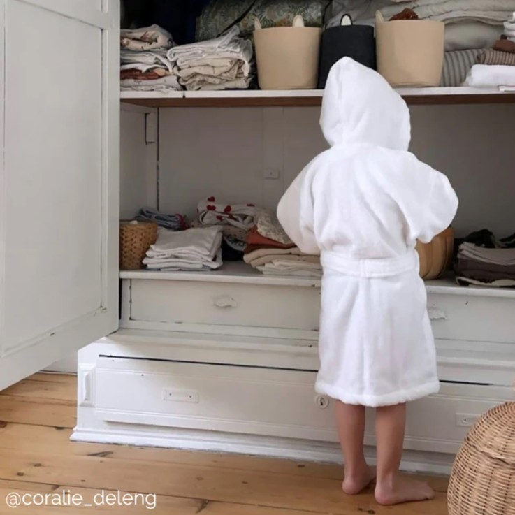 Peignoir à capuche enfant Douceur Nature Coton Bio