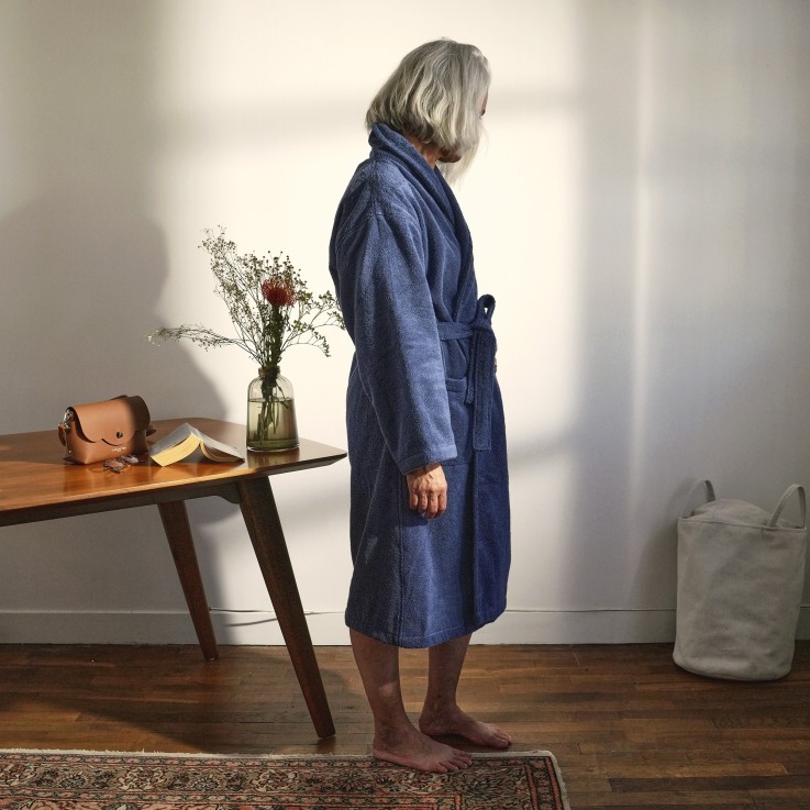 Peignoir mixte col châle Douceur Nature Coton Bio