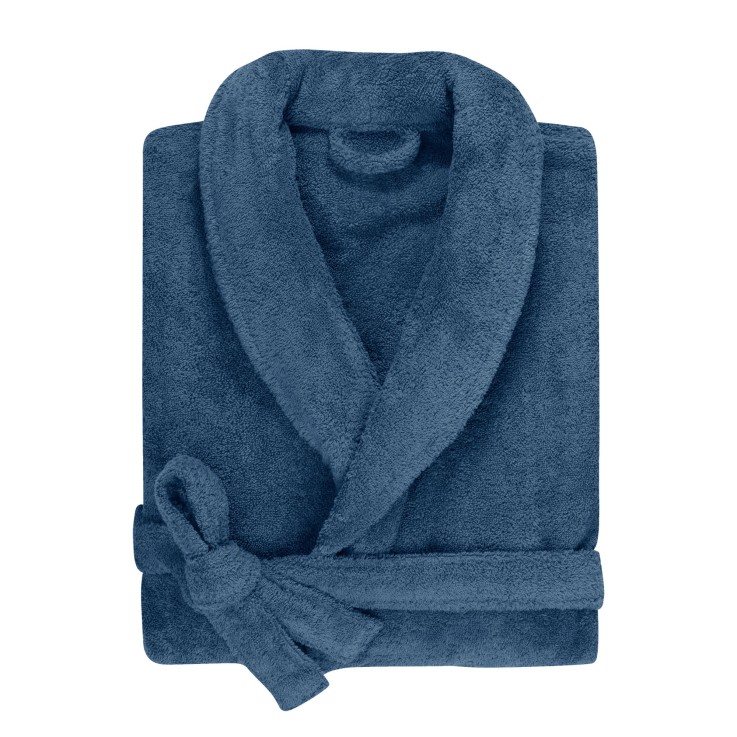 Peignoir mixte col châle Douceur Nature Coton Bio