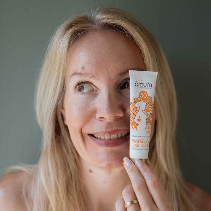 Hydratant visage teinté SPF 50 Ma Protection Joli Teint Sable (40 ml) Bio