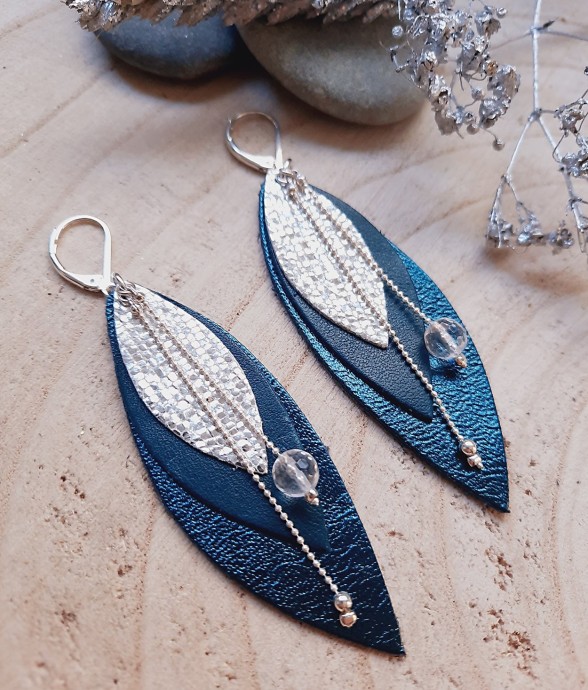 Boucles d'oreilles POP Bleu...