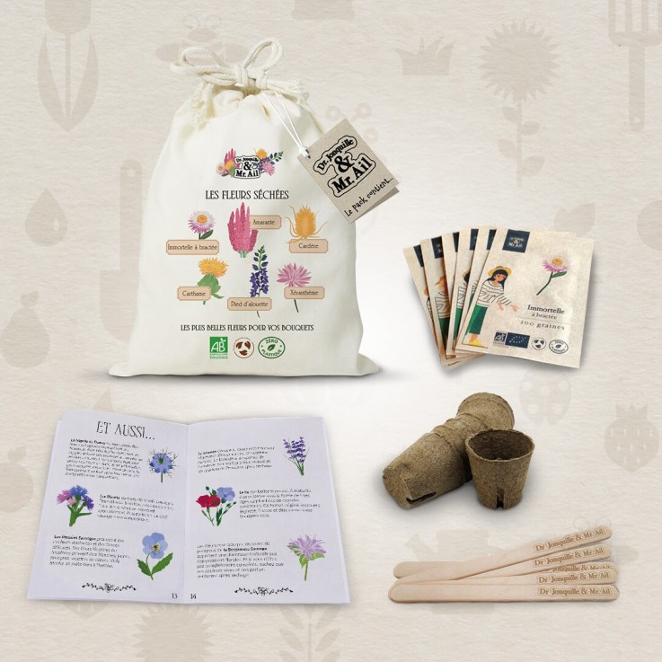 Kit de jardinage bio - Les fleurs séchées