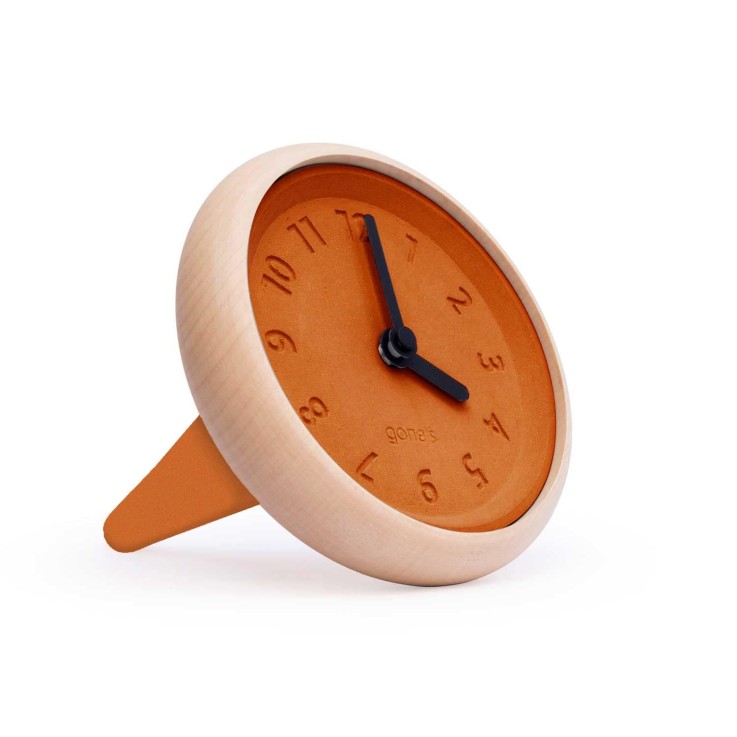 Horloge de table aiguilles noires Toupie