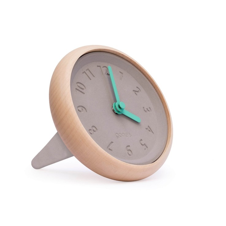 Horloge de table aiguilles bleues Toupie