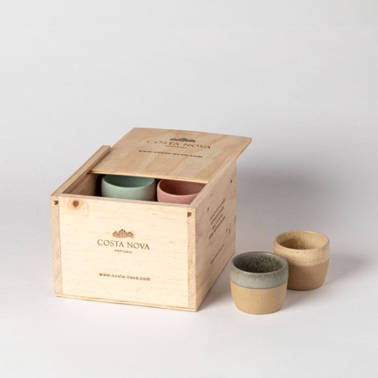 Boîte Gift 8 Tasses Espresso Arenito en grès